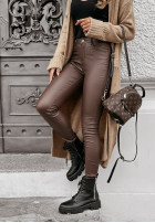 Trousers Waxed Rebel in chocolate