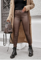 Trousers Waxed Rebel in chocolate