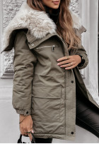 Jacke parka z futerkiem Cool Time Khaki