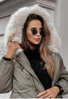 Jacke parka z futerkiem Cool Time Khaki