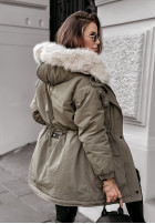 Jacke parka z futerkiem Cool Time Khaki