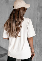 T-Shirt z nadrukiem Brunette Weiß