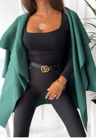 Blouse z kwadratowym dekoltem Te Amo in black