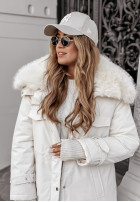 Jacke parka z futerkiem Change The World Beige