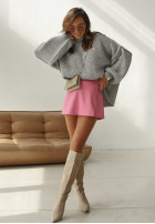 Jumper oversize z bufkami Corazon in grey