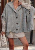 Rozpinany Cardigan oversize Miracle Happens Grau