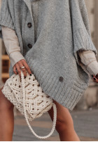 Rozpinany Cardigan oversize Miracle Happens Grau
