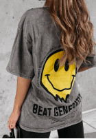 T-Shirt z nadrukiem Beat Generation Grau