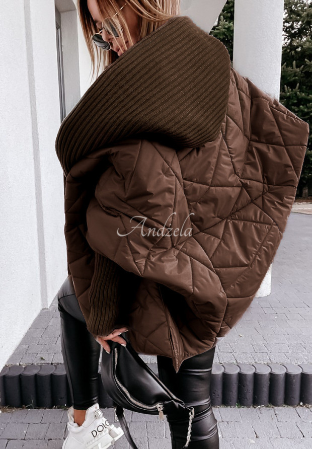 Oversize-Jacke mit Kapuze Sancha Schokoladenbraun