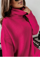 Pullover z golfem Mavi Fuchsia