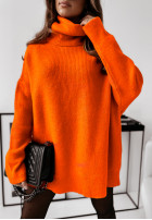 Pullover z golfem Mavi neon-orange