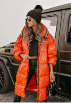 Pikowana Jacke z kapturem Stripe The Black Orange