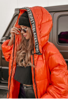 Pikowana Jacke z kapturem Stripe The Black Orange