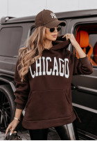 Sweatshirt z kapturem Chicago Lady Schokoladenbraun