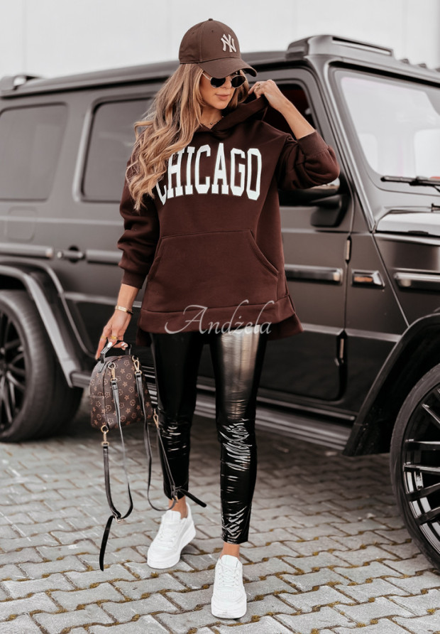Kapuzensweatshirt Chicago Lady Schokoladenbraun