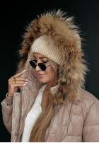 Pikowana Jacke z futerkiem Frostbite Camel