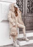 Jacke parka z futerkiem Cool Time Beige