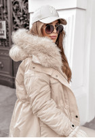 Jacke parka z futerkiem Cool Time Beige