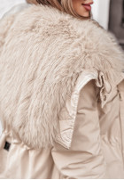 Jacke parka z futerkiem Cool Time Beige