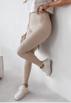 Prążkowane Leggings Chic Essentials Beige