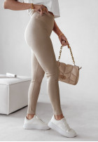 Prążkowane Leggings Chic Essentials Beige