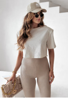 Prążkowane Leggings Chic Essentials Beige