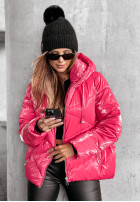 Pikowana Jacke z kapturem Too Cold Rosa