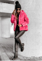 Pikowana Jacke z kapturem Too Cold Rosa