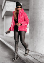 Pikowana Jacke z kapturem Too Cold Rosa