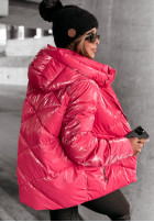 Pikowana Jacke z kapturem Too Cold Rosa