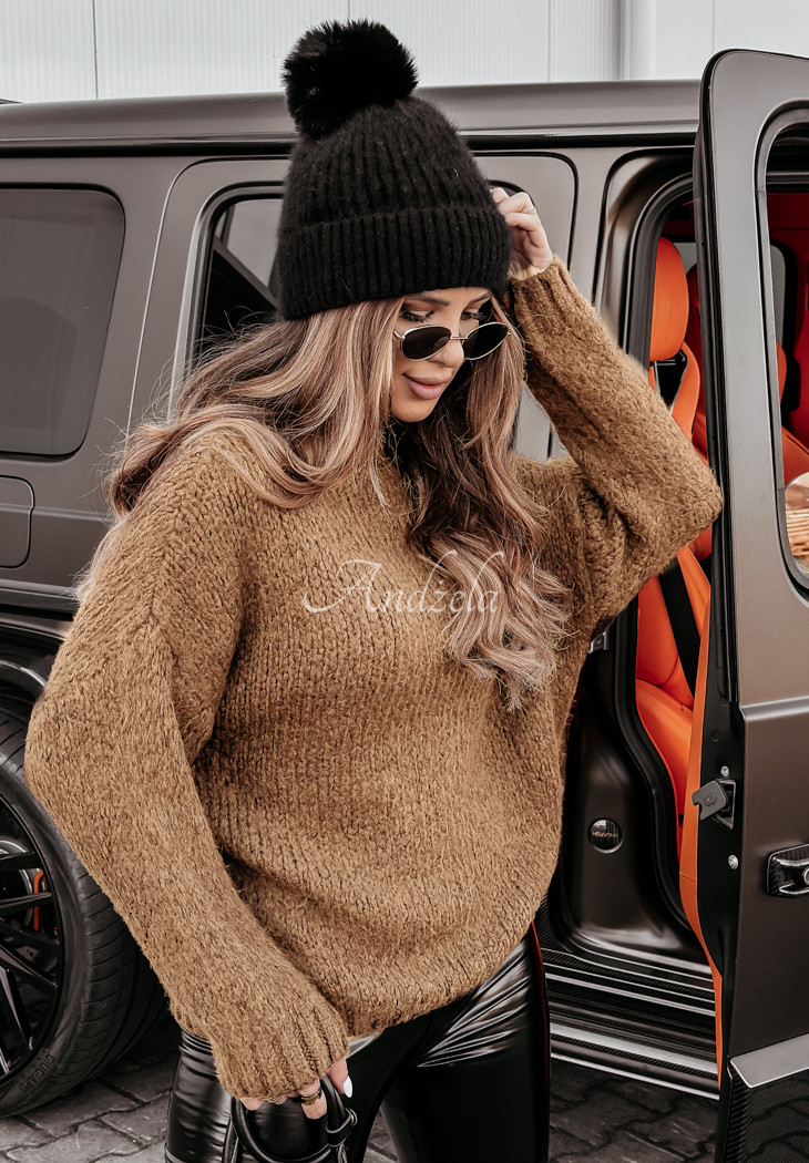 Pullover oversize Manville Camel