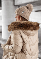 Pikowana Jacke z futerkiem December Night Camel