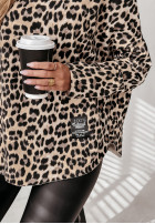 Bluse oversize Twyla w panterkę
