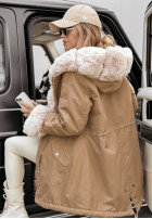 Jacke parka z futerkiem Stay Warm Camel