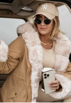 Jacke parka z futerkiem Stay Warm Camel