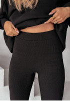 Set 3in1 Leggings, Top i Sweatshirt Super Fit  in black