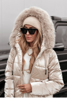 Pikowana Jacke z futerkiem The First Snowfall Beige