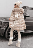 Pikowana Jacke z futerkiem The First Snowfall Beige