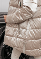 Pikowana Jacke z futerkiem The First Snowfall Beige