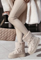 Schuhe śniegowce z kożuszkiem Coldest Winter Beige