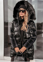 Pikowana Jacke z futerkiem The First Snowfall Schwarz