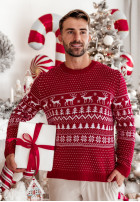 Męski świąteczny Pullover Christmas Time Rot