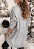 Kleid Pullover Waiting For Snow Grau