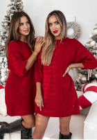 Kleid Pullover Winter On Rot