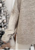 Pullover oversize z golfem Davero Beige