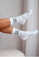 Long skarpetki Hotter Than Your Ex białe