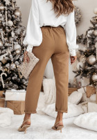 Eleganckie Hose z paskiem Francis Beige