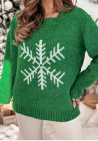 Pullover oversize ze śnieżynką Only Snowflake Grün