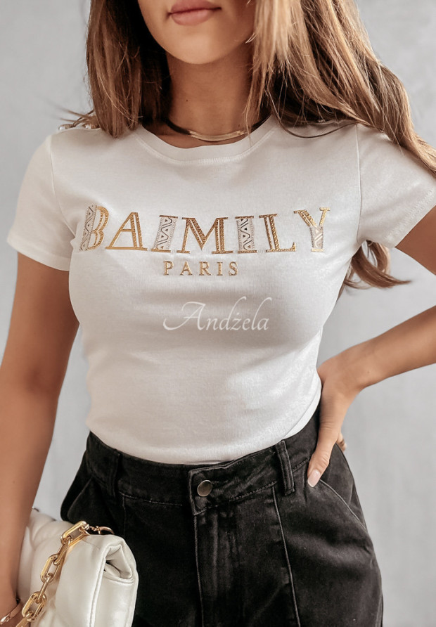 T-Shirt mit Zierapplikation Baimily Ecru