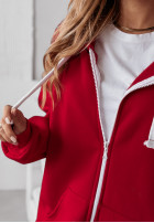Rozpinana Sweatshirt z kapturem Siempre in red